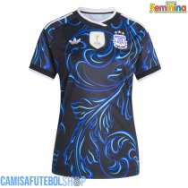 Camisa de time de futebol Argentina Replicas 2º Equipamento Feminina Mundo 2026 Manga Curta